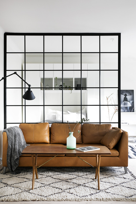 Leather Couch Inspiration via fantastic-frank