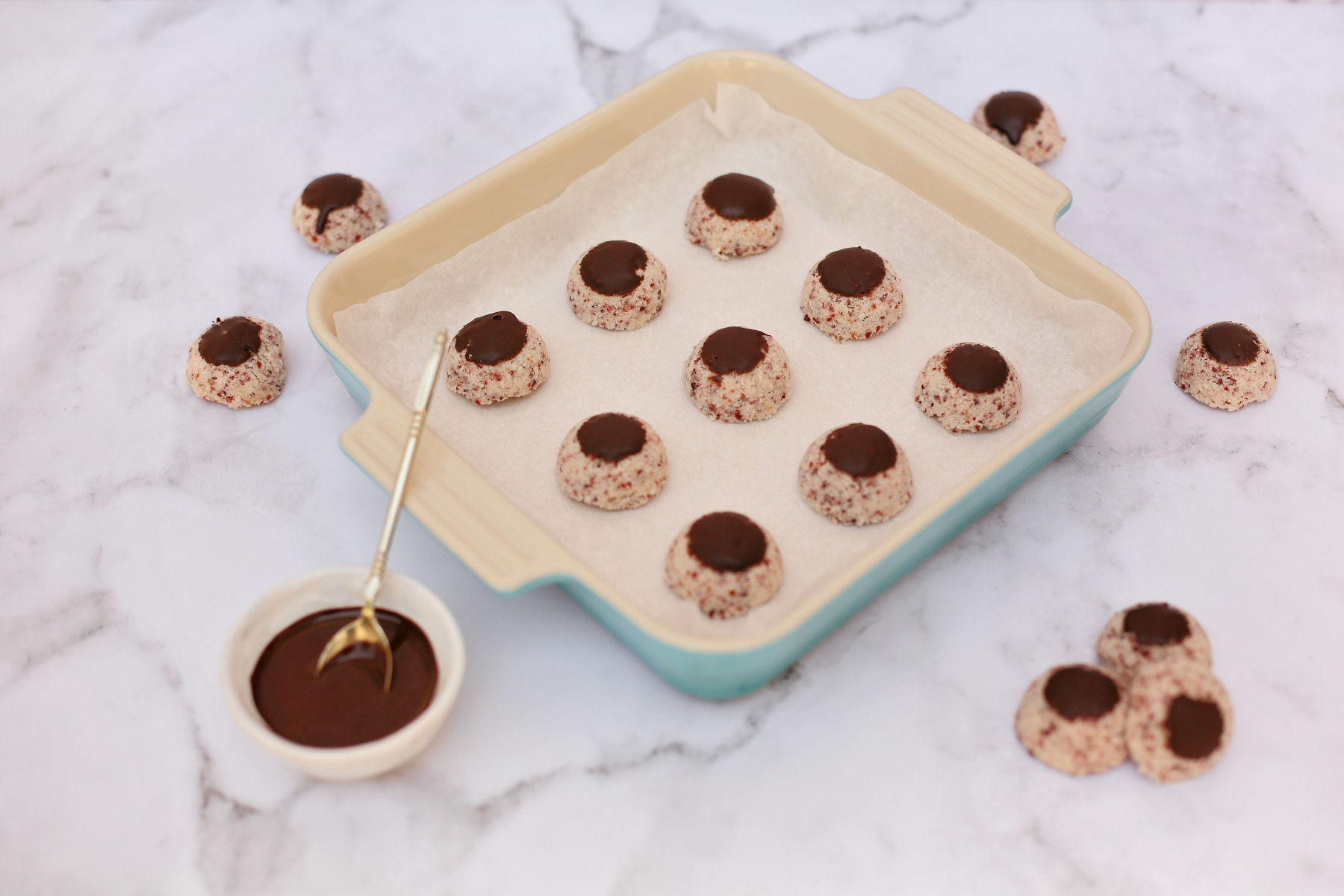 Gluten free coconut drops with chocolate